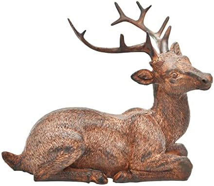 Sitting Deer Figurine Resin Statue Home Decor