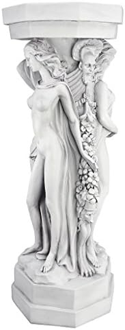 Design Toscano Column of Maenads Women Sculptural Pedestal Plant Stand 28 Inches