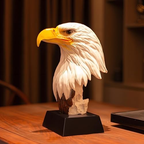 Decorative Bald Eagle Head Sculpture - Patriotic USA Statue