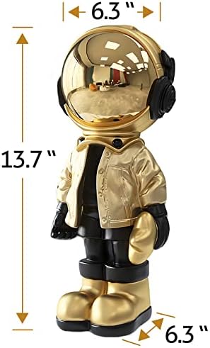 Dosker Astronaut Statue Gold Figurine Desktop Decor