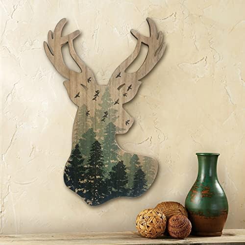 Limygus Wall Hanging Deer Head Art Deco MDF