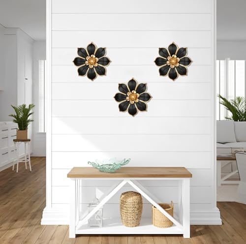 Villa Como Metal Flowers Wall Decor 3 Pc