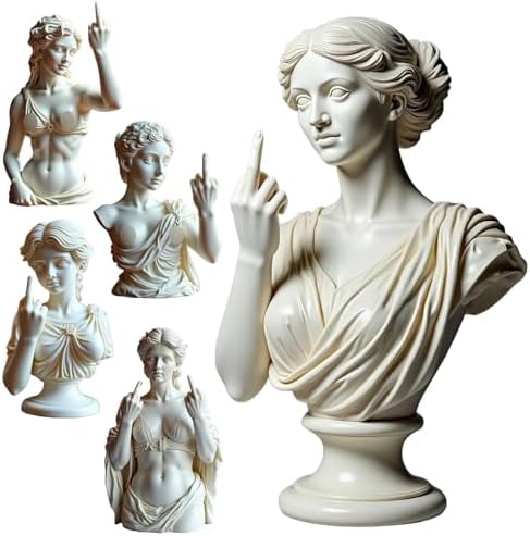 Funny Middle Finger Venus Statue Bold Greek Goddess Figurine