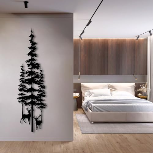 Tawinone Pine Tree and Deer Wall Art