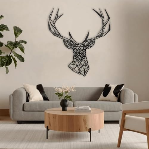 XXQ Metal Deer Wall Art 24x24 Modern Decor