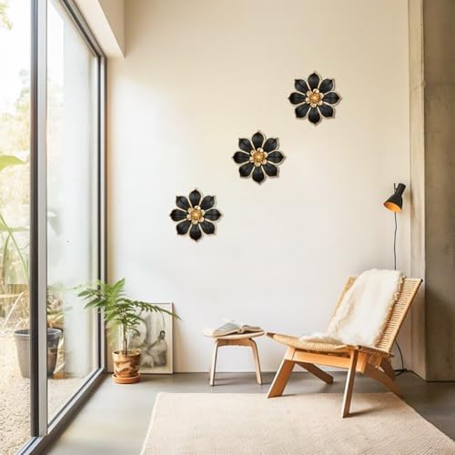 Villa Como Metal Flowers Wall Decor 3 Pc