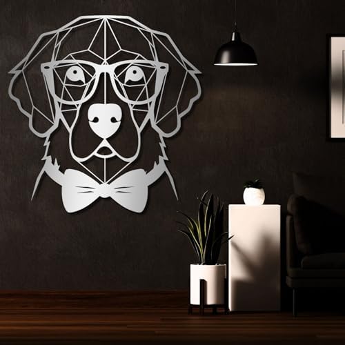 KingGenius Dog Metal Wall Art Minimalist Design