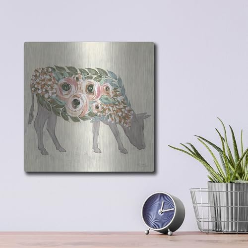 Annabelle the Cow Metal Wall Art 12x12