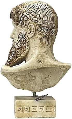 Neptune Poseidon Statue Cast Stone Brown