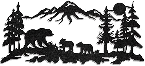 Moxweyeni Metal Bear Wall Art Decor 118x69 Inch