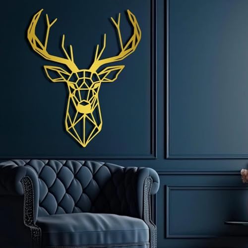ENJOYOO Metal Deer Wall Decor Black 19x15in Wall Art