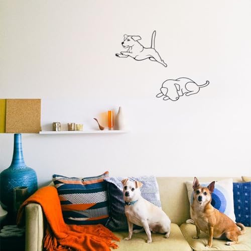 TYLCC Black Metal Dog Wall Decor Minimalist Art