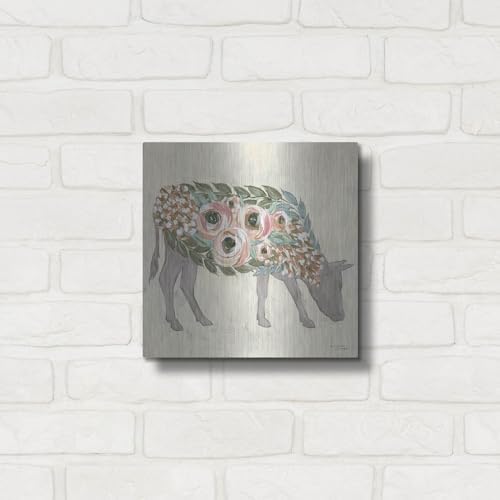 Annabelle the Cow Metal Wall Art 12x12