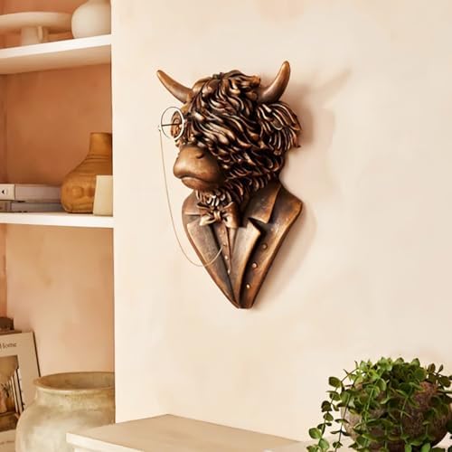 Semeid Highland Cow Head Wall Decor Sculpture