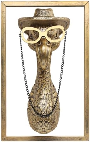 Bird Wall Art Flamingo Sculpture - Exquisite Metal Frame Wall Decor
