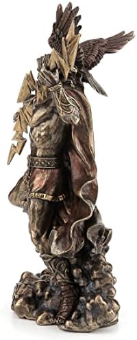 Veronese Design 11 3 4 Zeus Statue with Eagle Cold Cast Bronze Finish