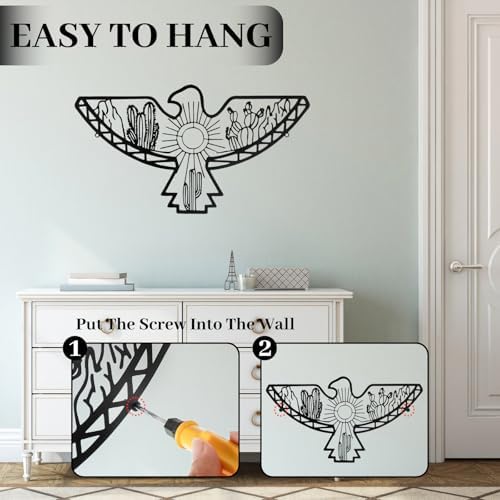 Geavo Metal Eagle Wall Art Decor 158x87 Inch