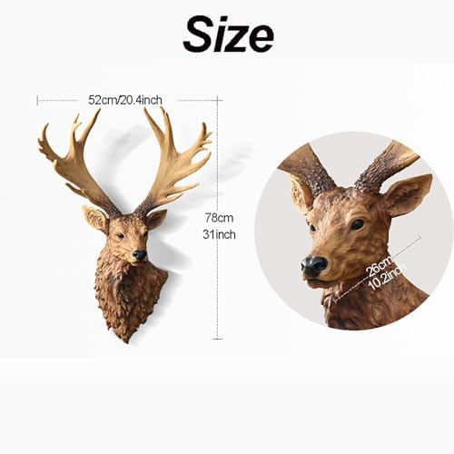 Stylish Deer Wall Art Faux Taxidermy Decor