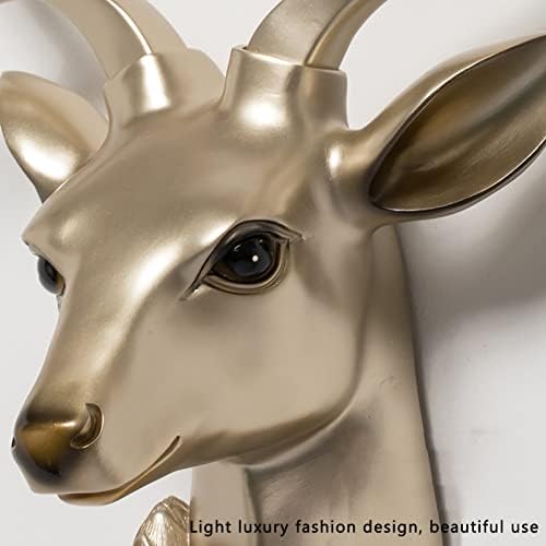 Faux Deer Head Wall Sculpture Gold 44x61cm
