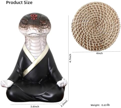 Zen Buddha Snake Statue for Meditation Room