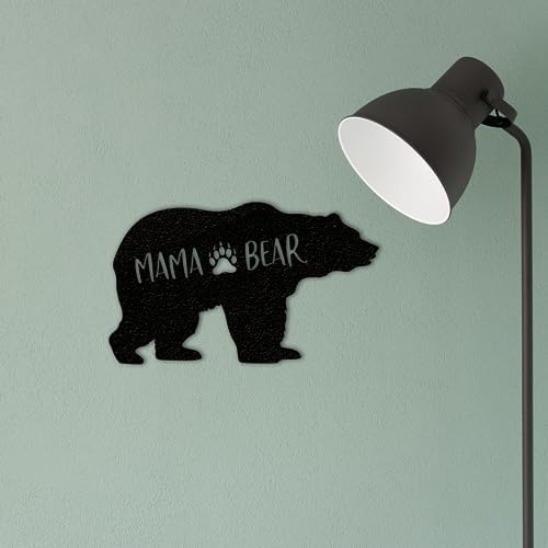 Mama Bear Metal Wall Art 19 In x 11 4 In Black