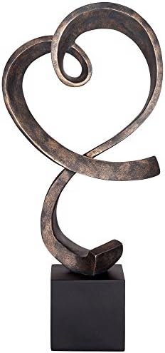 Studio 55D Swirling Heart Sculpture 17 14 High