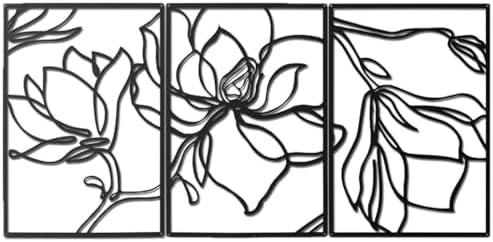 Modern Abstract Metal Flowers Wall Decor
