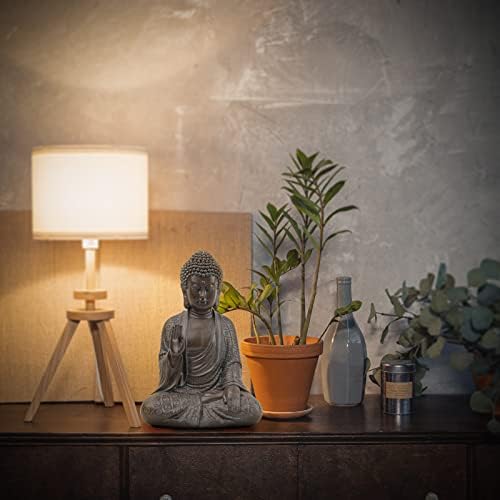 Leekung Buddha Statue Home Decor 7 Inch Brown