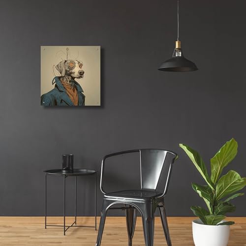 Epic Art Industrial Dog Wall Art 24x24
