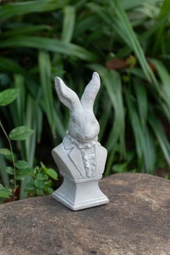 Cement Rabbit Sculpture 11-Inch Garden Decor