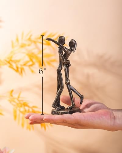 6th Anniversary Iron Couple Sculpture Gift