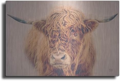 Highland In The Winter Fog Metal Wall Art 16x12