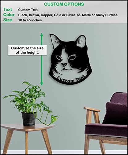 Personalized Metal Cat Wall Art Decor