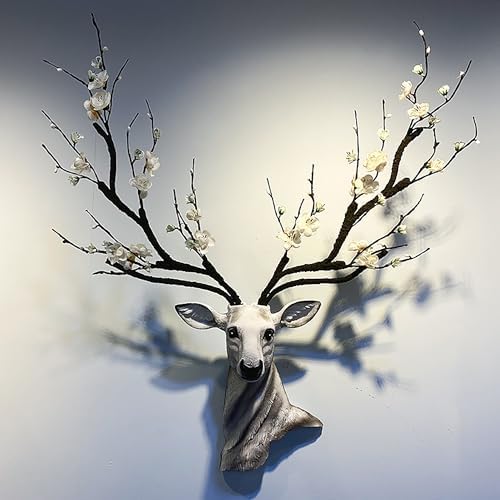 Faux Deer Head Wall Decor Large Rustic Sculpture