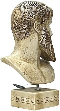 Neptune Poseidon Statue Cast Stone Brown