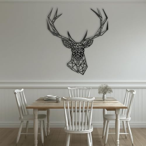 XXQ Metal Deer Wall Art 24x24 Modern Decor