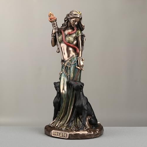Veronese Design 6 18 Inch Hecate Greek Goddess Cold Cast Bronze Sculpture