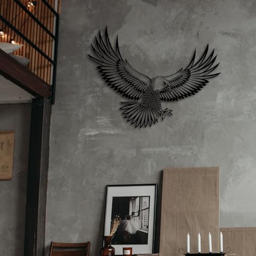 BEVUVA Metal Eagle Wall Art 12 Inches