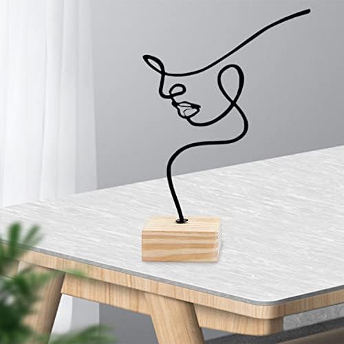 Modern Minimalist Wrought Iron Women Sculpture Decor