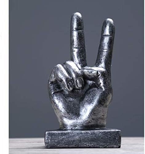 Lependor Silver Victory Fingers Desk Statue Sculpture