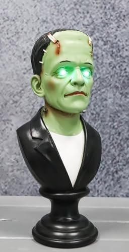 Day of The Dead Victor Frankenstein Bust Statue with LED Eyes