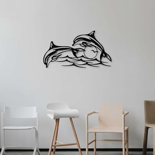 Xedatric Metal Dolphin Wall Art 157x88 Inch