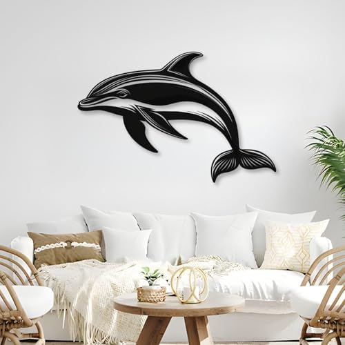 Huefoam Dolphin Metal Wall Art Decor