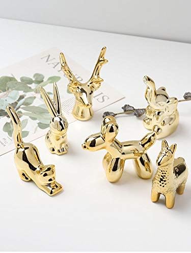 NWFashion Golden Cat Statue Home Decor