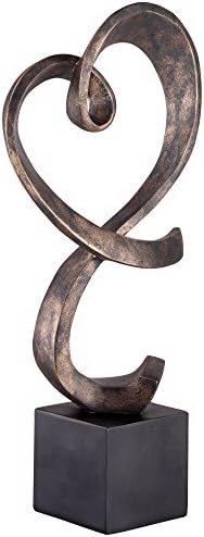 Studio 55D Swirling Heart Sculpture 17 14 High