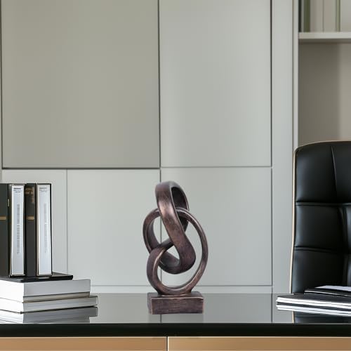 Abstract Bronze Rope Knot Sculpture for Modern Home Decor