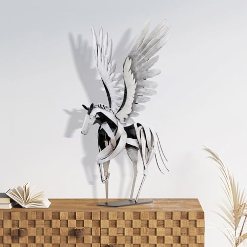 Handmade Pegasus Flying Horse Statue 24 H Decor Sculpture