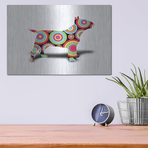 Bull Terrier Pop Metal Wall Art 16x12
