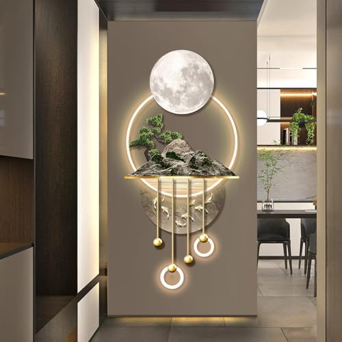 QAUWXKM 3D LED Wall Art Decor Sculpture