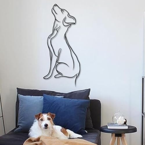 ENJOYOO Metal Dog Wall Art Decor 41x18in